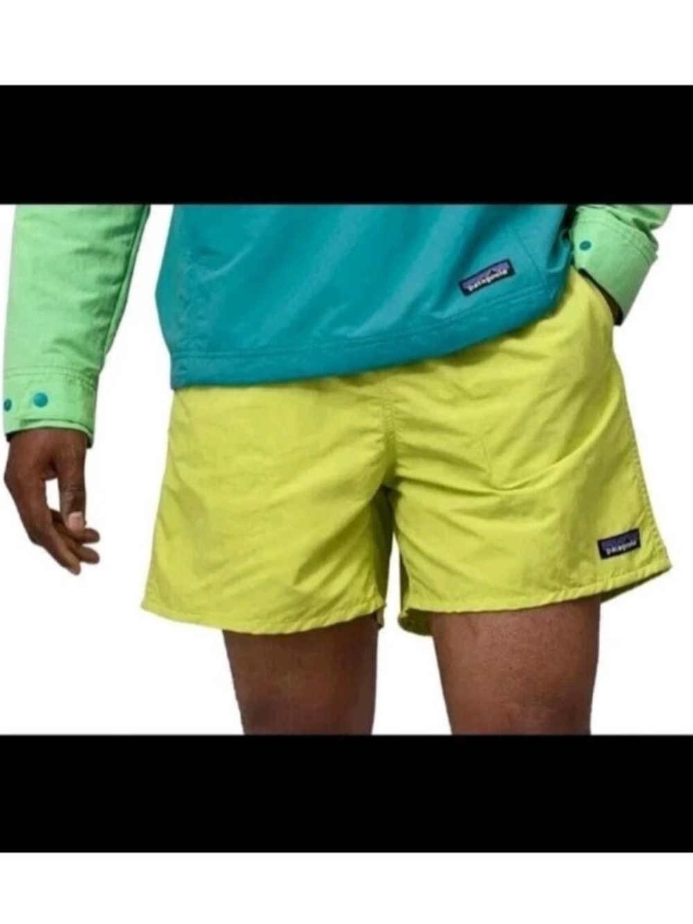Patagonia Men's Bright Yellow-Green Swim Shorts
